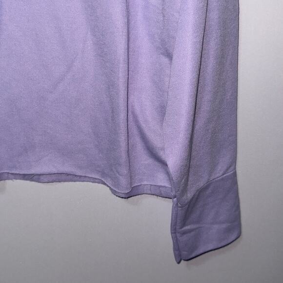 Raw edge crewneck purple sweatshirt junior size large - Picture 4 of 7